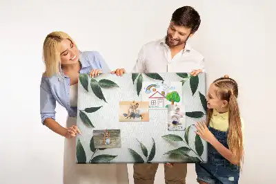 Korková nástenka s rámom z listov