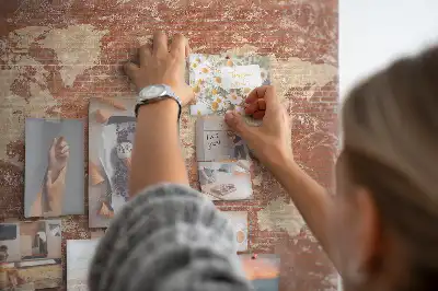 Nástenka do detskej izby Mapa sveta na tehle