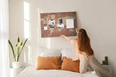 Nástenka do detskej izby Mapa sveta na tehle