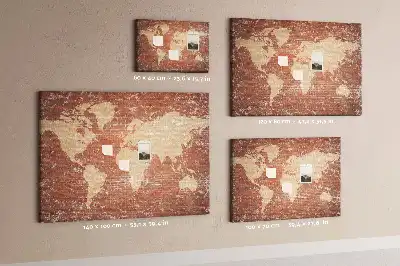 Nástenka do detskej izby Mapa sveta na tehle