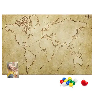 Nástenka do detskej izby so starým motívom sveta