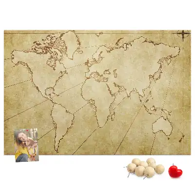 Nástenka do detskej izby so starým motívom sveta