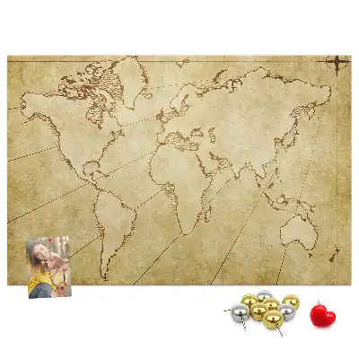 Nástenka do detskej izby Mapa starého sveta
