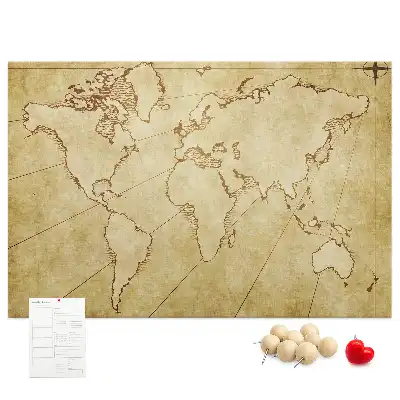 Nástenka do detskej izby Mapa starého sveta