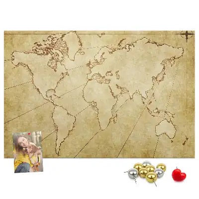 Nástenka do detskej izby so starým motívom sveta