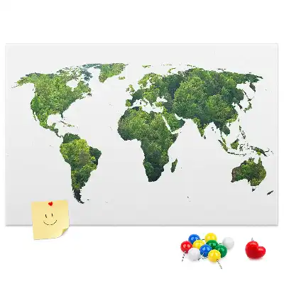 Korková nástenka Mapa sveta ekológie