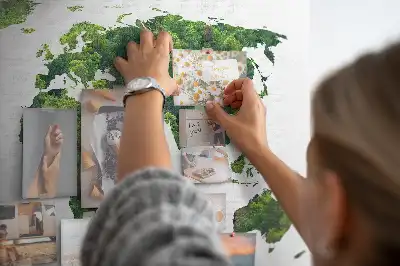 Korková nástenka Mapa sveta ekológie