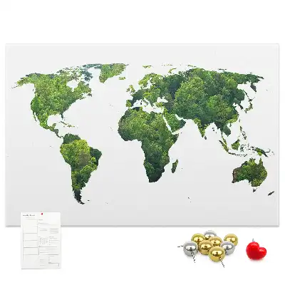 Korková nástenka Mapa zelený les