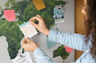 Korková nástenka Mapa sveta ekológie