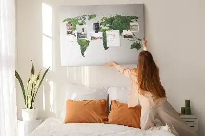 Korková nástenka Mapa sveta ekológie