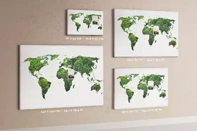 Korková nástenka Mapa sveta ekológie