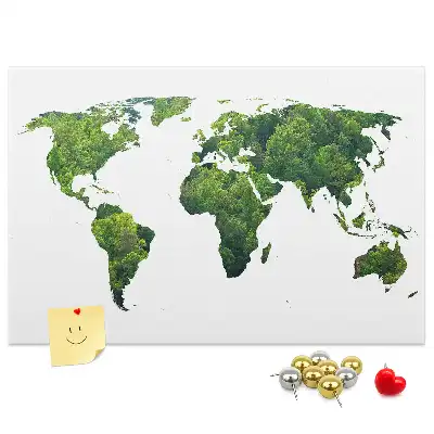 Korková nástenka Mapa sveta ekológie