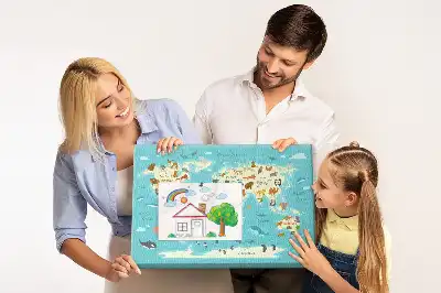 Nástenka do detskej izby Mapa sveta zvierat