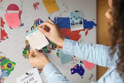 Nástenka do detskej izby Mapa štátnych vlajok