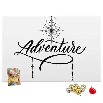 Korková nástenka s motívom cestovania Adventure