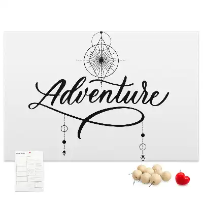 Korková nástenka s motívom cestovania Adventure