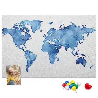 Nástenka do detskej izby Akvarelová mapa sveta