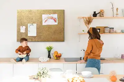 Korková nástenka s dekoratívnym plátnom