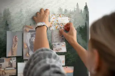 Korková nástenka Les v hmle ráno