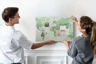 Korková nástenka mapa sveta so štátnymi hranicami