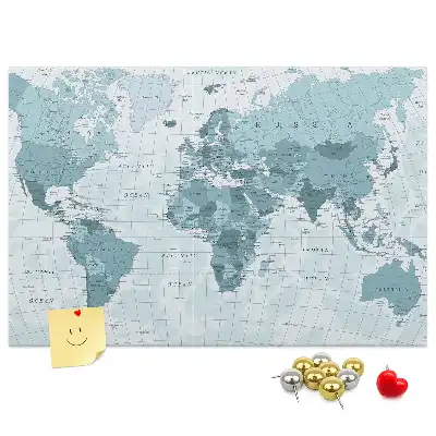 Korková nástenka s mapou sveta