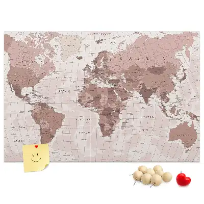Nástenka do detskej izby s politickou mapou sveta