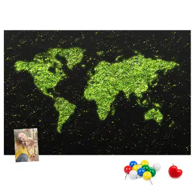Korková nástenka s motívom zemegule