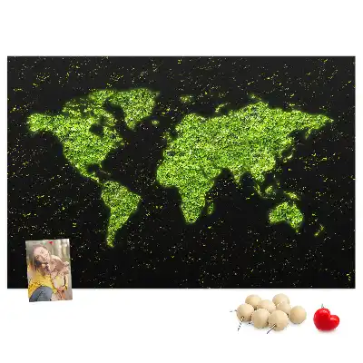 Korková nástenka s motívom zemegule