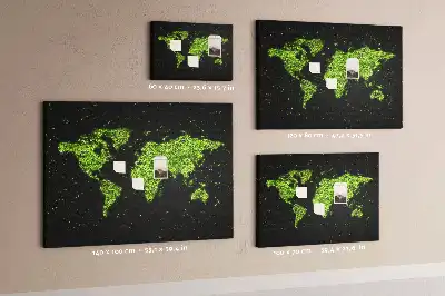 Korková nástenka s motívom zemegule