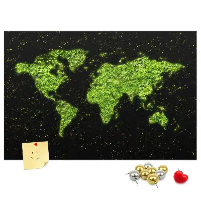 Korková nástenka s motívom zemegule