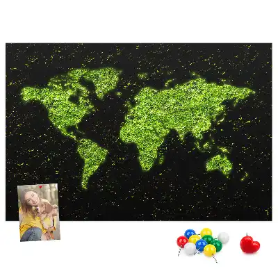 Korková nástenka s motívom zemegule