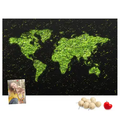 Korková nástenka s motívom zemegule