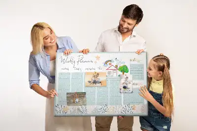 Nástenka do detskej izby s týždenným harmonogramom