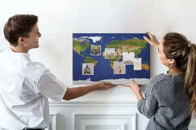 Veľká nástenka do detskej izby s motívom mapy sveta