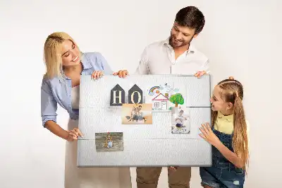 Korková nástenka s textovou dekoráciou Home