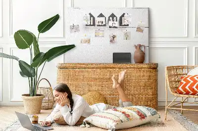 Korková nástenka s textovou dekoráciou Home