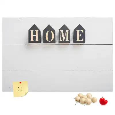 Korková nástenka s textovou dekoráciou Home