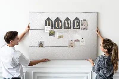Korková nástenka s textovou dekoráciou Home