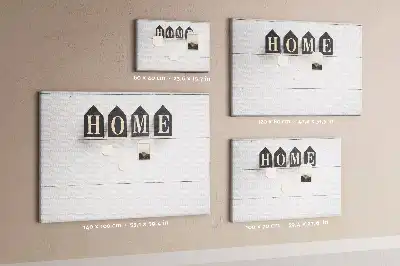 Korková nástenka s textovou dekoráciou Home