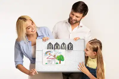 Korková nástenka s textovou dekoráciou Home