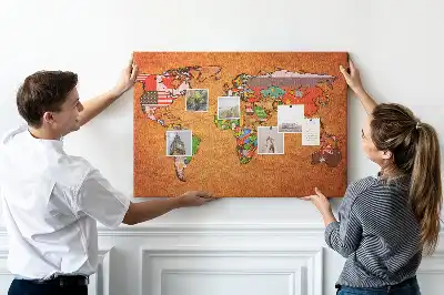 Nástenná mapa sveta s vlajkami do detskej izby