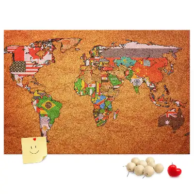 Nástenná mapa sveta s vlajkami do detskej izby