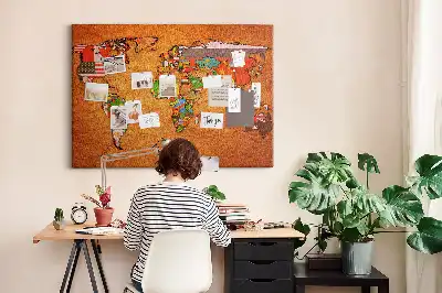 Nástenná mapa sveta s vlajkami do detskej izby