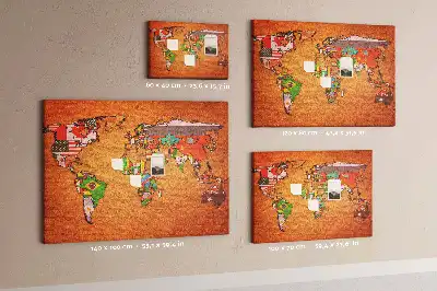 Nástenná mapa sveta s vlajkami do detskej izby