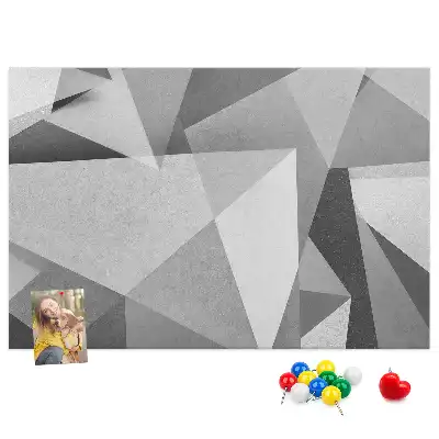 Korková nástenka s motívom 3D abstrakcie