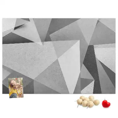 Korková nástenka s motívom 3D abstrakcie