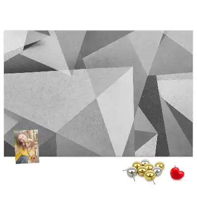 Korková nástenka s motívom 3D abstrakcie