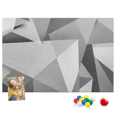 Korková nástenka s motívom 3D abstrakcie