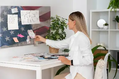 Nástenka do detskej izby s motívom americkej vlajky