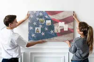 Nástenka do detskej izby s motívom americkej vlajky